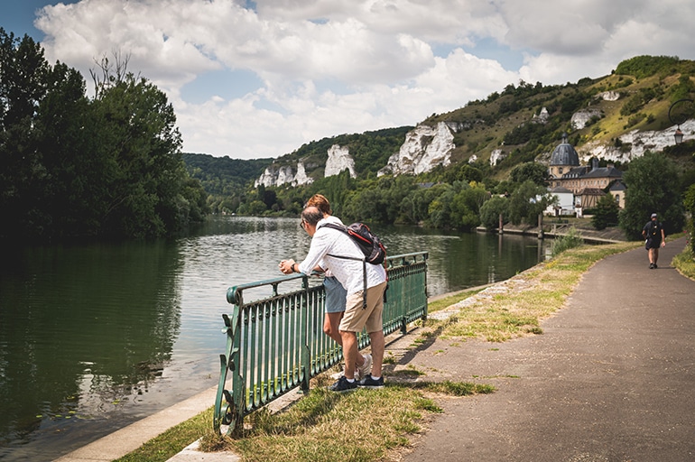 La Seine, ses coteaux et l'hôpital Saint-Jacques aux Andelys